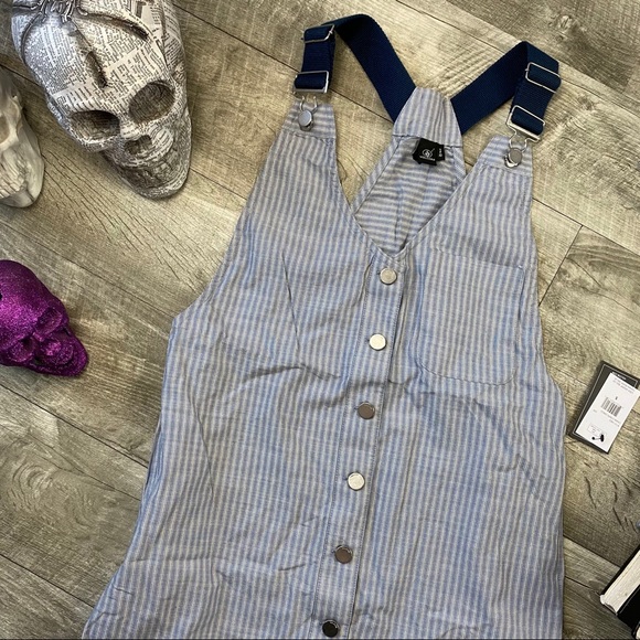 Volcom blue striped overall short dress - Picture 12 of 16